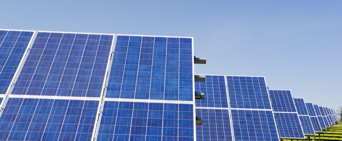 solar panels in a field