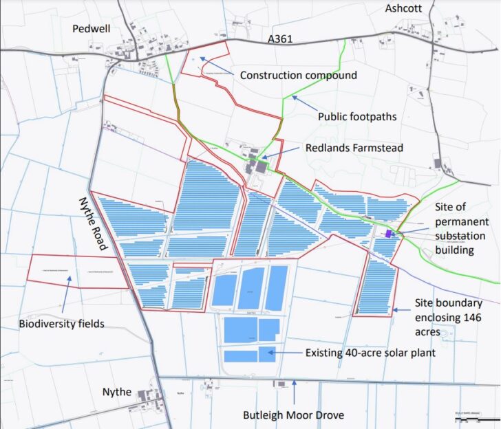 map of proposed solar farm