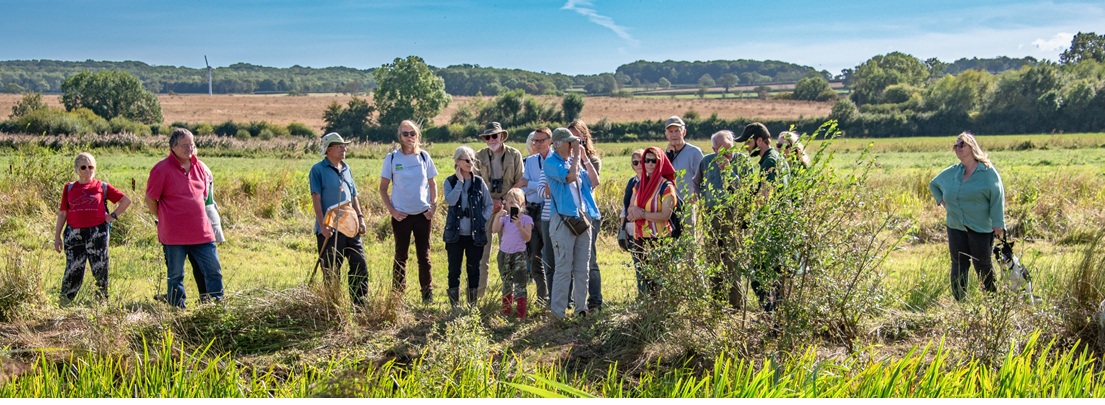 group of people at nature reserve